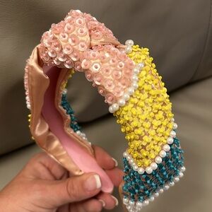 Headband With Pastel Bead Design